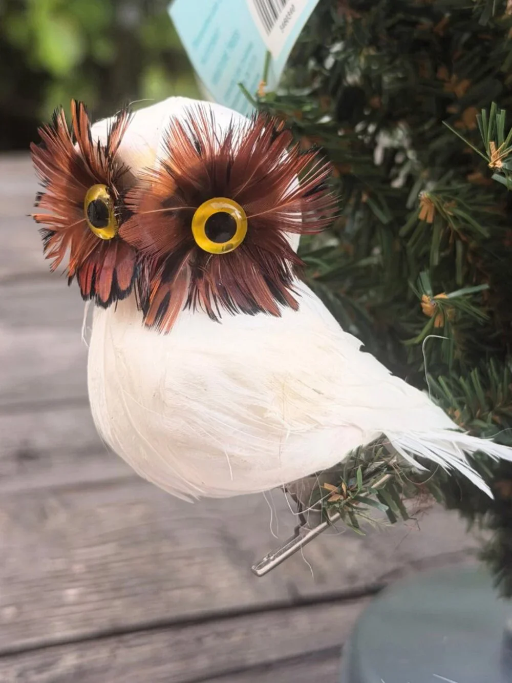 Collection Of Vintage Owl Christmas Ornaments Clip on Free Standing Floral Pick